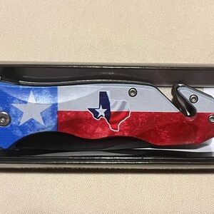 Lone Star Flag Folding Knife